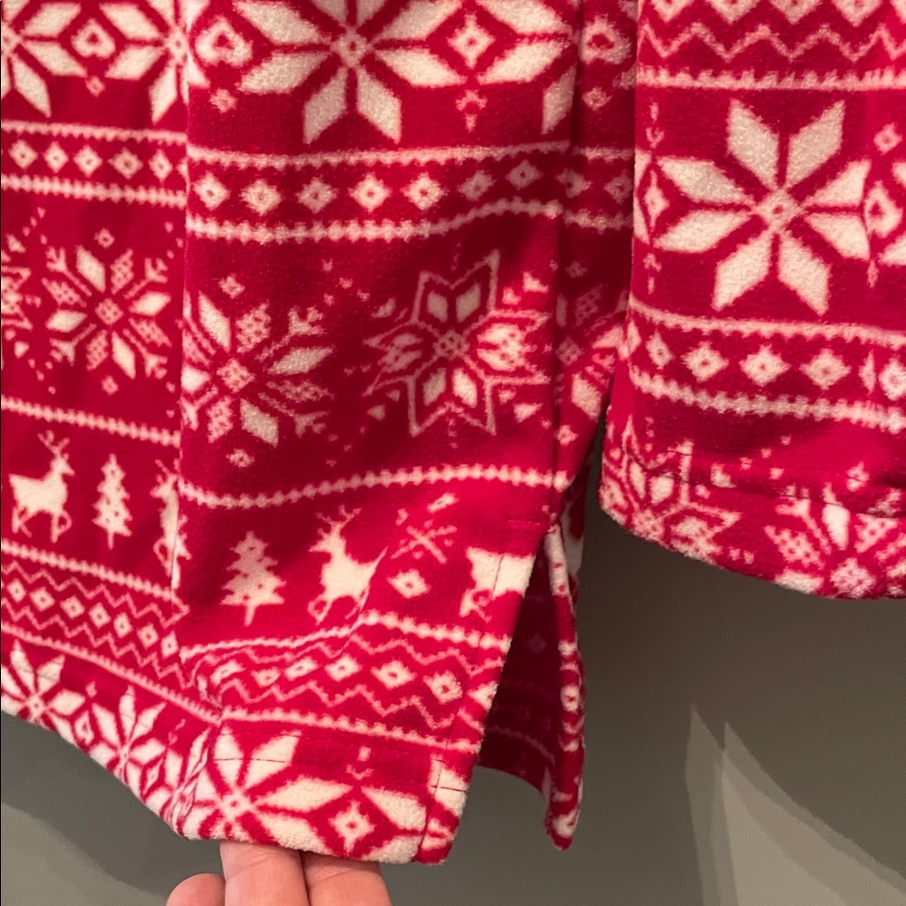 Lands' End Holiday Fleece Womens Tunic Size M - Picture 3 of 7